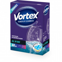 Таблетки для посудомоечных машин Vortex All in 1 60 шт. (4823071618600) (7315)