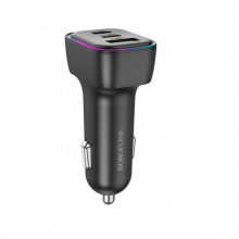 Автомобільний зарядний пристрій BOROFONE BZ28C Trophie PD60W(2C1A) car charger Black (6941991110870) (17415)