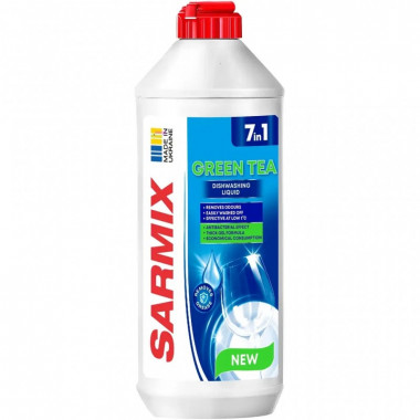 Средство для ручного мытья посуды Sarmix Green Tea 500 мл (4820268103727) (15615)