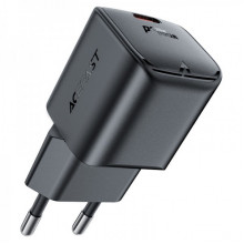 Мережевий зарядний пристрій ACEFAST A73 mini PD20W GaN USB-C charger Black (6974316282648) (14915)