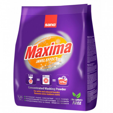 Стиральный порошок Sano Maxima Javel Effect 1.25 кг (7290000288109) (7325)