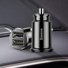 Автомобільний зарядний пристрій Baseus Grain Car Charger 3.1A Black (CCALL-ML01) (15035)