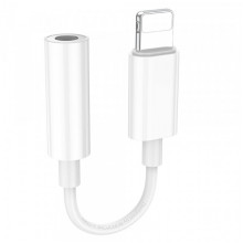 Кабель-перехiдник BOROFONE BV21 Genuine iP to 3.5 digital audio converter White (6941991111143) (21135)