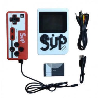 Игровая консоль приставка с дополнительным джойстиком dendy SEGA 400 игр 8 Bit SUP Game Белый красный джойстик (14235)