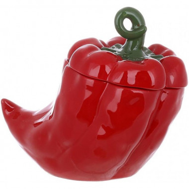 Банка керамічна "Pepper" 1000мл, для сипучих продуктів, Червоний перець (2635)