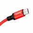 Кабель HOCO X14 USB to Micro 2,4A, 1m, nylon, aluminum connectors Black-red (6957531062851) (19735)