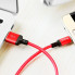 Кабель HOCO X14 USB to Micro 2,4A, 1m, nylon, aluminum connectors Black-red (6957531062851) (19735)