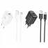Мережевий зарядний пристрій з кабелем HOCO C140A Smart single port QC3.0 charger set(Type-C)(EU) Black (6942007627825) (19835)