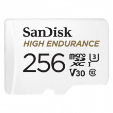 Карта памяти SanDisk 256GB microSD class 10 UHS-I U3 V30 High Endurance (SDSQQNR-256G-GN6IA) (17345)