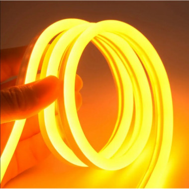 Светодиодная неоновая лента NEON 220В JL 2835-120 G IP65 герметичная 5 метров Жёлтая (18345)
