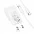 Мережевий зарядний пристрій з кабелем HOCO N72 Speed single-port PD20W ultra-thin charger set(C to C)(EU) (6942007661140) (19845)