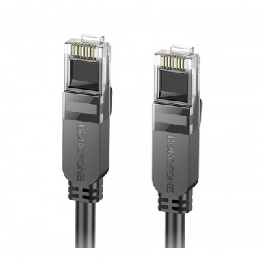 Мережевий кабель BOROFONE BUS01 Category 6 Gigabit network cable(L=10M) Black (6941991103971) (21065)