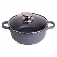 Каструля Kamille Landes Grey 6.5л з литими алюмінієвими ручками (1165)