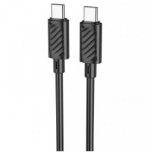 Кабель HOCO X88 Gratified 60W charging data cable for Type-C to Type-C Black (6931474783363) (20165)