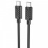 Кабель HOCO X88 Gratified 60W charging data cable for Type-C to Type-C Black (6931474783363) (20165)