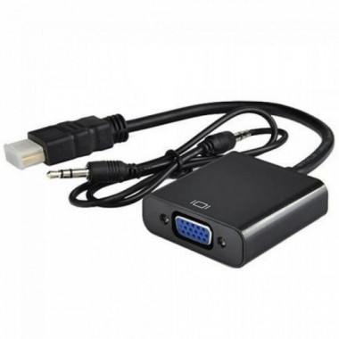 Конвертер видеосигнала HDMI to VGA + аудио Черный (18265)