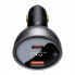 Автомобільний зарядний пристрій Baseus Digital Display PD3.1 Dual Fast Charger Car Charger U+C 140W Set Obsidian Black (With Superior Series Fast Char (CGZX070001) (8465)