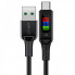 Кабель ACEFAST C7-04 USB to Type-C 3A, 1.2m, nylon, zinc connectors, LED, Black (6974316282785) (19765)