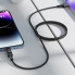 Кабель ACEFAST C7-04 USB to Type-C 3A, 1.2m, nylon, zinc connectors, LED, Black (6974316282785) (19765)