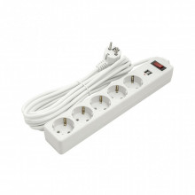 Сетевой фильтр питания PowerPlant 5м, 5 розеток, USB 2.1A (JY-1056U/5) (PPSA10M50S5U) (16275)