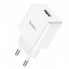 Мережевий зарядний пристрій HOCO C106A Leisure single port charger 10,5W White (6931474783882) (475)