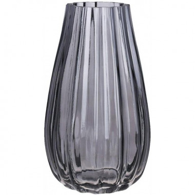 Ваза декоративна Ancient Glass "Грейс" Ø13х25см, скло, сірий (5775)