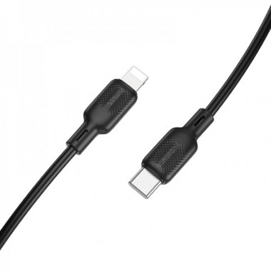 Кабель BOROFONE BX113 Lenny PD silicone charging data cable iP(L=1M) Black (6941991115370) (18875)