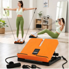 Многофункциональная наклонная фитнес-доска с таймером, Sport Stretching Plate, Оранжевая (22875)