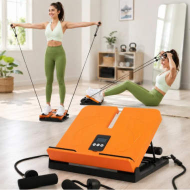 Многофункциональная наклонная фитнес-доска с таймером, Sport Stretching Plate, Оранжевая (22875)