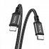 Кабель HOCO X14 Type-C to iP 3A, 20W, 1m, nylon, aluminum connectors, Black (6931474752192) (14975)
