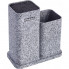 Підставка-колода Ofenbach Grey Marble для кухонних ножів 21х12х23см, подвійна (2975)