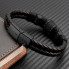 Браслет мужской кожаный AVALON ALL BLACK черный 17-19 см (длина 21 см) (2123190635)