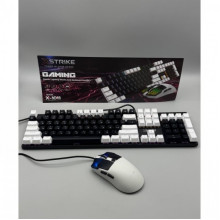 Проводная клавиатура мембранная с подсветкой + мышка RGB USB XSTRIKE X-1011 Комплект (22385)