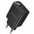 Мережевий зарядний пристрій BOROFONE BA97A Ilustre single-port PD30W charger with digital display (EU) Black (6941991120480) (385)
