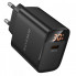 Мережевий зарядний пристрій BOROFONE BA97A Ilustre single-port PD30W charger with digital display (EU) Black (6941991120480) (385)