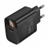 Мережевий зарядний пристрій BOROFONE BA97A Ilustre single-port PD30W charger with digital display (EU) Black (6941991120480) (385)