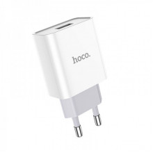 Мережевий зарядний пристрій з кабелем HOCO C81A Asombroso single port charger set(Micro) 10.5W White (6931474727954) (485)