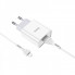 Мережевий зарядний пристрій з кабелем HOCO C81A Asombroso single port charger set(Micro) 10.5W White (6931474727954) (485)