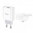 Мережевий зарядний пристрій з кабелем HOCO C81A Asombroso single port charger set(Micro) 10.5W White (6931474727954) (485)