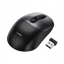 Маніпулятор миша HOCO GM28 2.4G business wireless mouse Black Metal Gray (6942007619684) (8485)