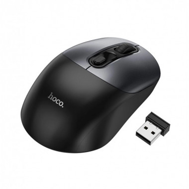 Маніпулятор миша HOCO GM28 2.4G business wireless mouse Black Metal Gray (6942007619684) (8485)