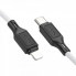 Кабель HOCO X90 Cool silicone PD charging data cable for iP White (6931474788399) (14685)