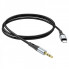 Аудiокабель HOCO UPA22 iP to 3.5mm male, silicone, 1m, Black (6931474769473) (19685)