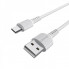 Кабель BOROFONE BX16 USB to Micro 2A, 1m, PVC, TPE connectors, White (6957531099482) (14785)