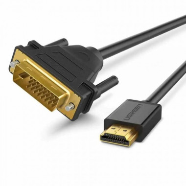 Кабель UGREEN HD106 HDMI to DVI Cable 1m (Black)(UGR-30116) (UGR-30116) (19785)