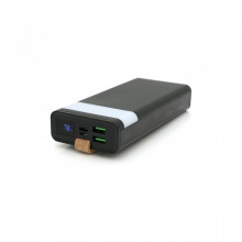 Батарея универсальная XO 20000mAh, PD/20W, QC/22.5W, flashlight, Micro-USB, Type-C, USB-A*2, black (XO-PR129 / 29303) (18195)