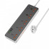 Мережевий подовжувач HOCO AC14A Rico 5-position socket(PD30W/1C3A) Black (6942007607179) (20195)