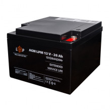 Аккумулятор AGM LPM 12V - 26 Ah под болт М5 (2295)