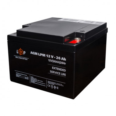 Аккумулятор AGM LPM 12V - 26 Ah под болт М5 (2295)