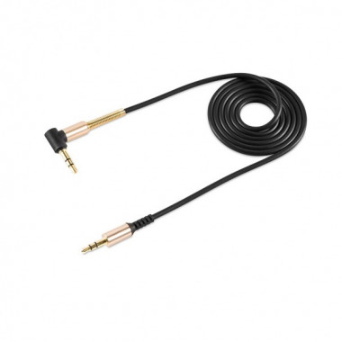 Аудіокабель HOCO UPA02 3.5mm male to 3.5mm male, TPE, 1m, Black (6957531025665) (15395)